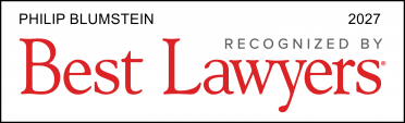 Rectangular icon that says Philip Blumstein Recognized by Best Lawyers 2027.